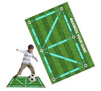 Football Training Mat,90x60cm Soccer Mastery Skills Mat,Non-Sli-p Shock Training for Kids, Adult Football Training