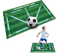 Football Training Mat, Anti-Skid Carpet for Ball Control Practice, Football Mastery Mat for Improving Dribble Training Auxiliary Props (Green)