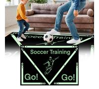 Football Training Mat,Football Footstep Training Mat, Anti Slip Soccer Trainings,Non-Slip Indoor Outdoor System for Dribble,Ball Control Stress Relief Footstep,Birthday Gift for Boys,Teens (Green)