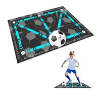 Football Training Mat Football Footstep Training Mat-Silent Shock Absorption Training Mat Anti-Skid Soccer Footwork Training Mat Football Training Equipment for Kids