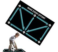 Football Training Mat, Football Step Training Mat | Football Training Equipment, Football Trainer Dribble Aid Props, Silent Football Practice Equipment for Children