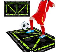 Football Training Mat, Non Slip Football Mat Training,Football Mastery Mat for Improving Dribbling,Ball Control Soccer Training Mat,Football Step Training Equipment for Kids Adult (Green, 60 * 90cm)