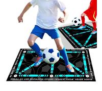 Football Training Mat,Non-Slip Shock Dribble Silent Soccer Sports Mat,Rubber Dribble TrainingMat,Football Agility Training Equipment for Kids Adults Anti Skid Carpet 60×90cm -NoFootball