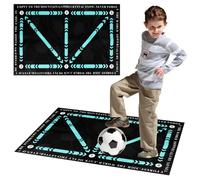 Football Training Mat, Non Slip Shock Silent Football Footstep Training Mat, Football Step Training Equipment for All Ages to Improving Dribbling,Ball Control Soccer, Christmas Gifts for Kids Adults