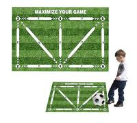 Football Training Mat, Non Slip Soccer Skills Training Mat, Non-Slip Shock Dribble Silent Soccer Sports Mat, Football Training Mat for Kids/Adult Football Training (Green)