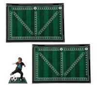 Football Training Mat, Nonslip Soccer Training Mat, Football Mastery Mat for Improving Dribbling Training Auxiliary Props, Ball Control Training Mat, Football Step Training Mat for Kids(2pcs)