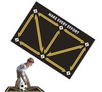 Football Training Mat - Silent Agility , Step by Step Pattern, Flexible Roll Up Material | Football Equipment, Endurance Training, Speed Coordination Practice, Indoor Gymnasiums, Outdoor