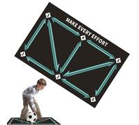 Football Training Mat - Soccer Agility Pad, Speed Control Board, Non Slip Coordination Practice Tool | Professional Sports Skill Development Aid, Footstep Training Mat For Athletes Teams