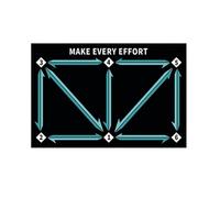 Football Training Mat Soccer Carpet Pack Indoor Foldable Non Slip Adults Rug Football Training Mat(Cyan Blue)