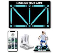 Football Training Mat - Soccer Mastery Skills Mat 90x60cm - Develop Confidence, Skills & Discipline + Mastery Mobile APP Football & Birthday Gift for Boys, Kids (Black-Mat-B)