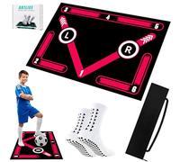 Football Training Mat - Soccer Mastery Skills Mat 90x60cm - Develop Confidence, Skills & Discipline + Mastery Mobile APP Football & Birthday Gift for Boys, Kids (Pink-Mat-C)