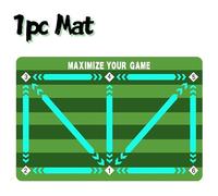 Football Training Mat - Soccer Mastery Skills XL Mat 90 x 60cm for Dribble, Ball Control & Stress Relief Footstep Compatible, Birthday Gift for Coach & Adults (Green) (Green)