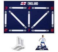 Football Training Mat - Soccer Mastery Skills XL Mat 90 x 60cm for Dribble, Ball Control & Stress Relief Footstep for Boys, Kids,Girls & Adults (England Mat)