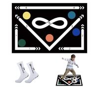 Football Training Mat with a Pair of Socks - Large Indoor Football Skills Mat, 60 * 90cm Football Mastery Mat, Non-slip Soccer Training Mat Soccer Training Equipment for Kids Adults