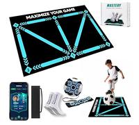 Football Training Mat with Mastery APP -Soccer Mastery Skills Footwork Mat 90x60cm Football Gifts for Boys | Pro Dribble Ball Control & Stress Relief Games for Kids Girls & Teenage Gifts