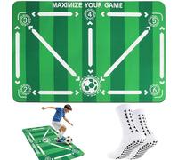 Football Training Mat With Training Video Football Skills Mat Mastery Footstep Agility Pad To Boost Speed, Strength & Coordination Non-Slip Footbal Training Equipment Mastery Mats