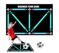 Football Training Pad, Non-Slip Football Mastery Mat with Shock Absorption, Large Dribble Control Practice Pad for Kids and Adults, Indoor Soccer Skill Development Mat