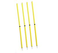 Football Training Poles Set Flexible Design for Agility Drills and Skill Development 4 Units, ABS Material 59in Size (Yellow)