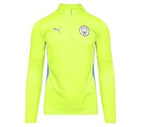 PUMA Manchester City Quarter-Zip Training Top Men, Yellow Glow/Magic Blue, size Large