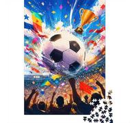 Football Trophy Crowd 1000pcs Mini Puzzle For Adults Challenging | 70x50cm Cardboard Living Room Decor Durable Structure Birthday Gift Brain Training
