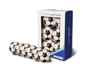 Football Truvis Style Golf Balls Pack of 6 Black/White
