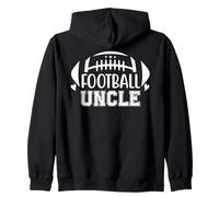 Football Uncle Loud and Proud Uncle Football Greatest Fan Zip Hoodie