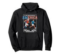 Football Vs Soccer Educational Patriotic Pullover Hoodie