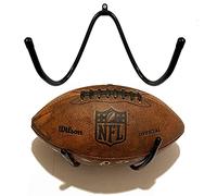 Football Wall Mount Holder Football Ball Display Storage Rack - Sturdy and Flexible, for all football sizes.Perfect to display a commemorative football and not have large obstructive shelf on wall!