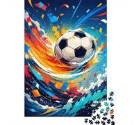 Football Wave Color Jigsaw Puzzle, 1000 Pcs For Adults | 38x26cm Puzzle Fans, Birthday Gift, Cardboard, Family Interaction, Accurate Cutting