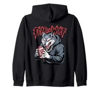 Football Wolf Fear the Wolf American Football Match Day Zip Hoodie