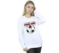 Football Women's Come On England Lion Head Sweatshirt White Small