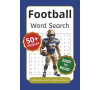 Football Word Search Puzzle Book: Word Searches with Easy to Read Print about NFL, Touchdowns, Championships and More | 6x9 inches, 110 pages | 50+ ... Gift for Vacations, Holidays and Free Times