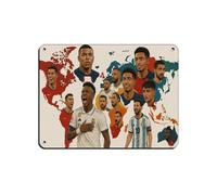 Football World Map Poster Tin Sign Vintage Metal Pub Club Cafe Bar Home Wall Art Decoration Poster Retro 12x16inch(30x40cm)