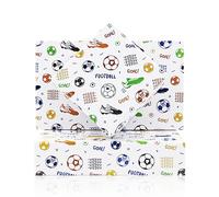 Football Wrapping Paper, Soccer Football Soccer Shoes Goal Gift Wrapping Paper 4 Sheets 50x70 cm per Sheet, Birthday Gift Wrap for Boys Kids Men Football Lover Birthday Holiday