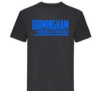 FootballApparelGifts Birmingham City Through and Through Premium T Shirt Gift Mens (Medium) Black
