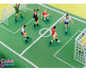 Footballers and goal posts Football Cake toppers decorations