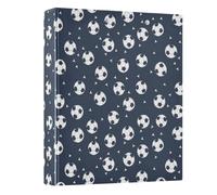 Footballs Soccer Pattern 3 Ring Binder 1.5 Inch Round Ring Binder View Binder Holds 200 Documents for Home School Office Use
