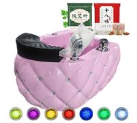 Footbath Barrel deep Foot Bath Spa with Massage Special for Hotel Salon Acrylic Pedicure Chair Bowl with Pedicure Foot Rest Massage Foot and 60PCS foot bath bags for Soaking Feet Foot Bath Basin M
