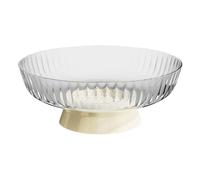 Footed Fruit Bowl - 58cm Pedestal Centerpiece | PET & PP Dual-Tone Decorative Dish, Modern Pink and White Stylish Stand for Vegetable Snacks Table Decor Kitchen Living Room and Creative Gifting