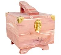 FootFitter Grand Cedar Shoe Shine Box, Valet Storage Box for Shoe Care Tools & Polishing