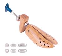 FootFitter Premium Professional 2-Way Shoe Stretcher for Men & Women, Expands Length & Width, Heavy Duty Wood & Steel Design, Beech Wood, Men's Small (US 5.5 - 8.5)