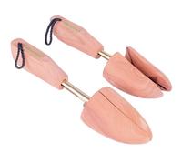 FootFitter Shoe Trees for Men, Best Adjustable Split Toe Aromatic Cedar Boot Tree, USA Grown Wood - SJ32 brown Size: Medium 8.5-10