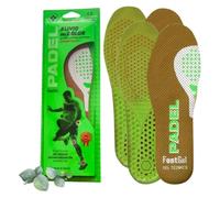 Footgel - Padel Insoles Pack 2 Pairs | Breathable Gel Sports Insoles for Men/Women | Stabilizers, Prevent Injuries, Pains in Feet, Knees and Lumbar | Sizes 35 to 38