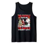 Footgolf Team is On Santa's Xmas Naughty List Funny Player Tank Top
