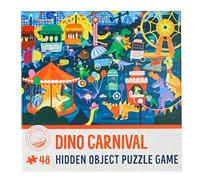 Foothill Toy Co. Children’s Jigsaw Puzzle | Unique Dinosaur Art | Educational Gift for Kids 3-8, Dino Carnival - 48 Piece