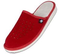 FOOTHUGS Womens Slippers Memory Foam Plantar Fasciitis Ladies Slippers Breathable Arch Support Mules For Women Regular Fit (5 UK, Red)