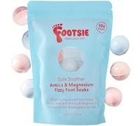 Footise Fizzy Foot Soaks - Foot Bath Bomb - Softens Skin - Foot Spa Soak - Relieves Stress & Boosts Circulation - Ideal for Gifting - Vegan Friendly - Pack of 10 x 20g