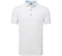 FOOTJOY 2025 FLOWER BUD FOULARD GOLF POLO SHIRT 34066 - WHITE - M
