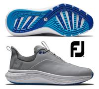 FOOTJOY FJ QUANTUM GOLF SHOES 56982 - GREY +FREE SHOE BAG - 8 UK