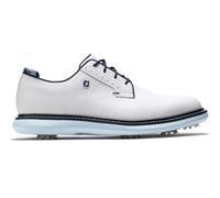 FootJoy Men's Traditions Blucher Golf Shoe, White/Sky Blue/Camo, 9 UK